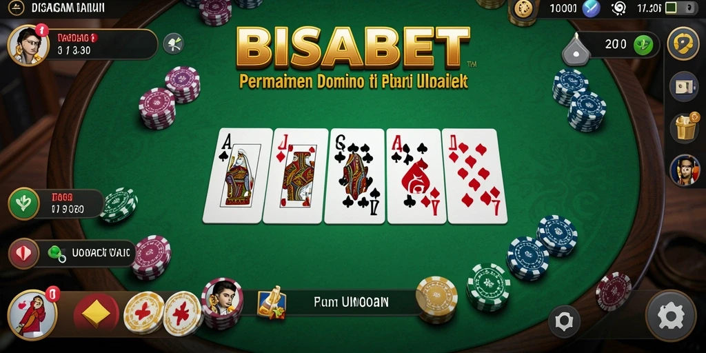 Screenshot gameplay BISABET yang menunjukkan serunya permainan domino.