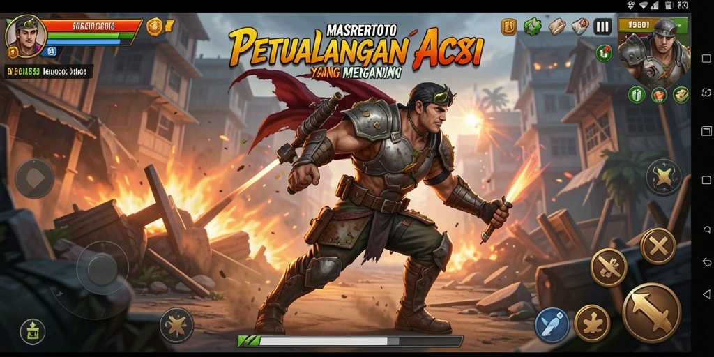 Tampilan gameplay seru dari MASRERTOTO yang penuh aksi.