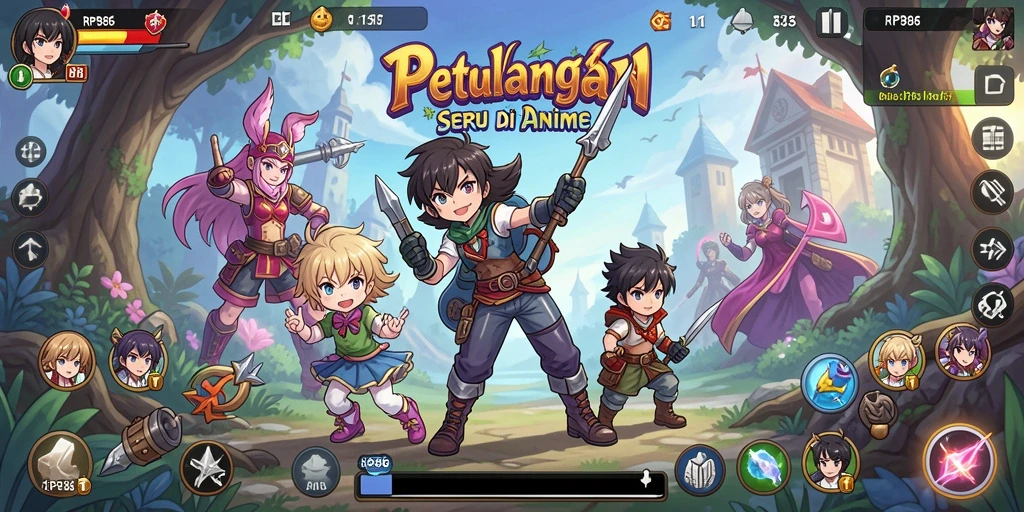 Gameplay menarik di dunia anime dengan visual yang memukau.