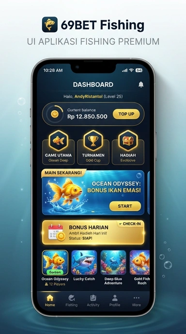 Tampilan antarmuka aplikasi 69bet yang menarik dan mudah digunakan.
